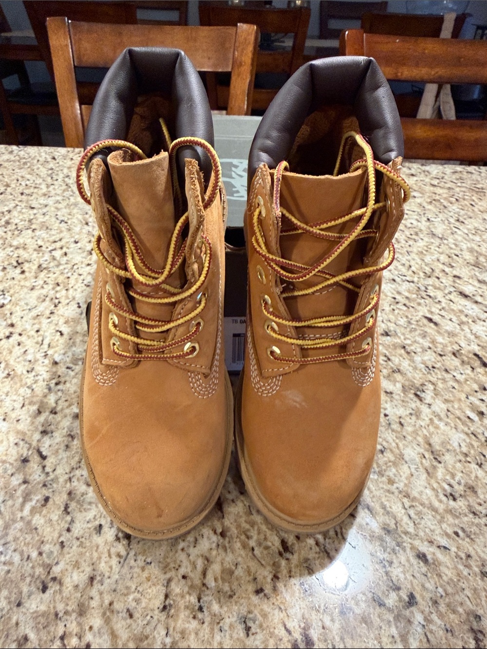 Timberland Boys Wheat Brown Premium Work Boots barely worn!